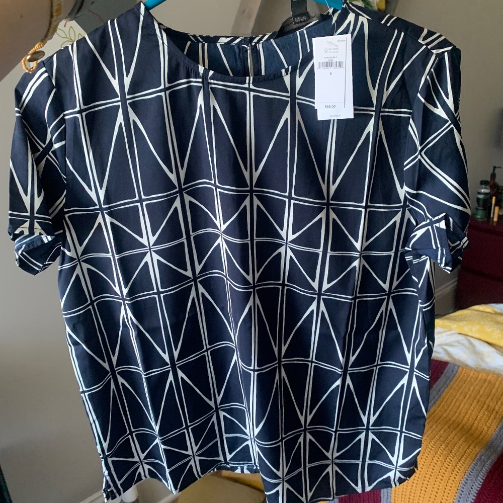 Blue and white shirt